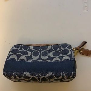 Coach Denim “C” Signature Make-up/Catch-all Bag